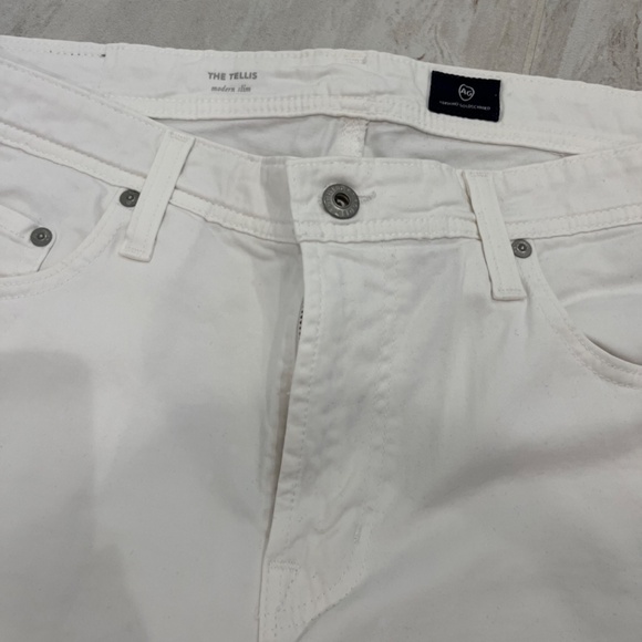 AG Adriano Goldschmied Tellis Jeans Mens 36 x 29 White Modern Slim - Picture 2 of 4